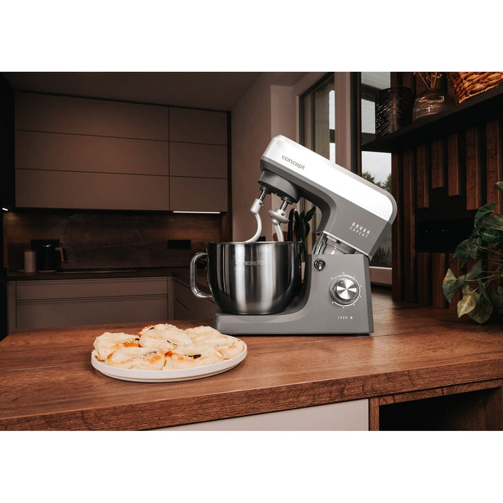 Concept Dough Expert planetarni kuhinjski procesor, 1900 W, dvostruki kukac za tijesto, funkcija grijanja zdjele, 6 postavki brzine, RM6010
