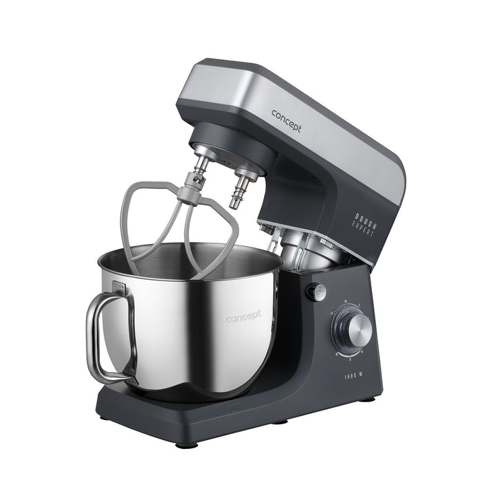 Concept Dough Expert planetarni kuhinjski procesor, 1900 W, dvostruki kukac za tijesto, funkcija grijanja zdjele, 6 postavki brzine, RM6010