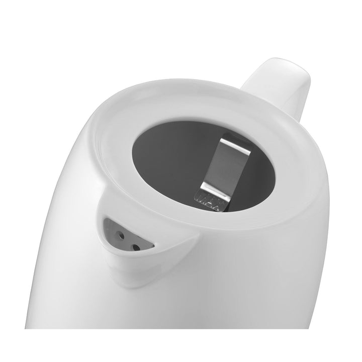 Koncept keramičkog električnog kuhala za vodu, zapremina 1 l, 1200 W, bijela, Strix priključak, filter protiv kamenca, rotirajuća podloga, RK0085