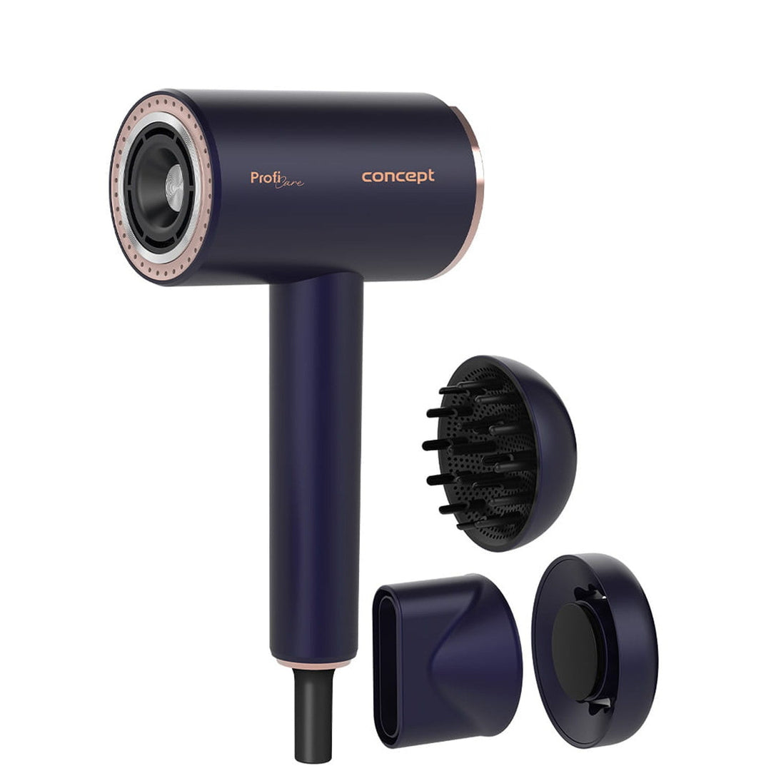 Koncept ProfiCare sušilo za kosu, BLDC motor, magnetski nastavci, funkcija Oil Therapy, dječji način rada, funkcija hladnog zraka, VV8100