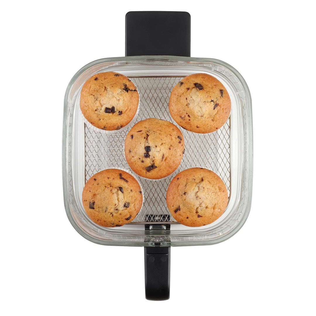 Concept Glass&amp;Fast friteza bez ulja, zapremnina 5,5 l, 7 programa, LED zaslon osjetljiv na dodir, način zdravog prženja, stakleni spremnik, FR5500
