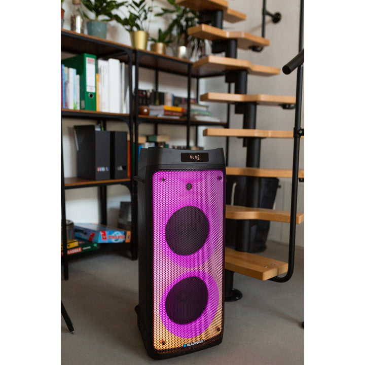 Zvučnik Blaupunkt Party Box, LED rasvjeta, Bluetooth, USB i AUX, FM radio, karaoke funkcija, daljinski upravljač, PB08DB