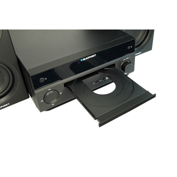 Blaupunkt mikrosustav, 150 W snage, FM radio, AUX priključak i USB priključak, Bluetooth, HDMI ulaz, sat s alarmom, LED zaslon, crna boja, MS30.02BT