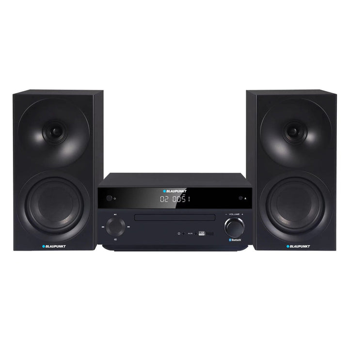 Blaupunkt mikrosustav, 150 W snage, FM radio, AUX priključak i USB priključak, Bluetooth, HDMI ulaz, sat s alarmom, LED zaslon, crna boja, MS30.02BT