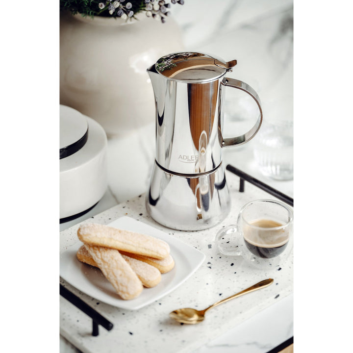 Adler aparat za kavu, aparat za espresso, kapacitet 620 ml, srebrnosivi, AD 4417