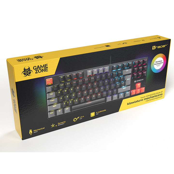 Tracer mehanička tipkovnica, osvjetljenje u duginim bojama, GAMEZONE Blade 87