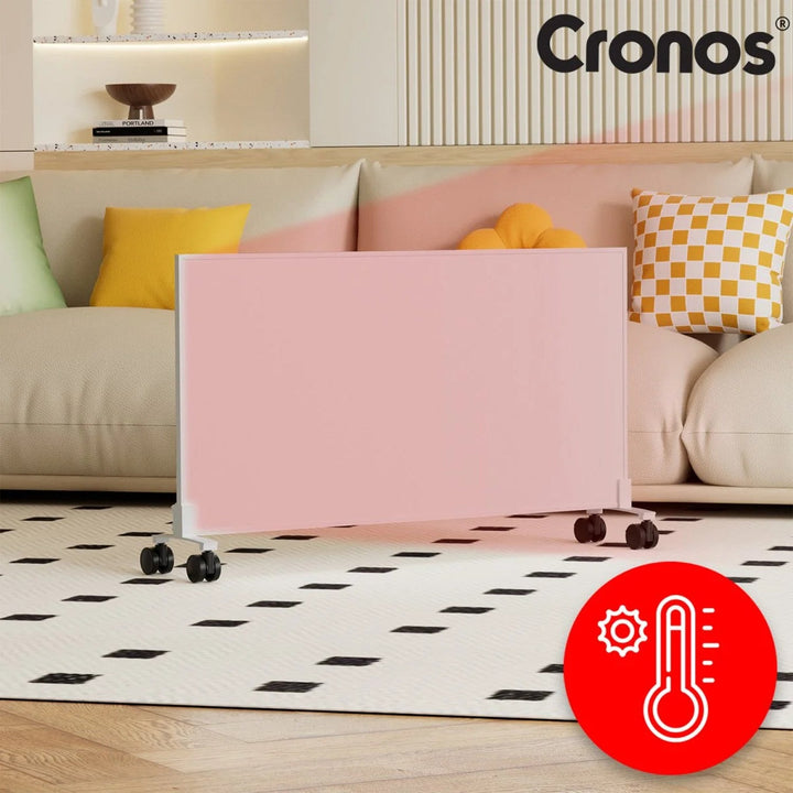 Cronos infracrveni grijač, 800 W, idealan za osobe s alergijama, mat površina, ultratank, ugrađeni termostat i daljinsko upravljanje putem telefona ili daljinskog upravljača, Carbon P800 TWP