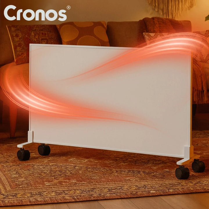 Cronos infracrveni grijač, 800 W, idealan za osobe s alergijama, mat površina, ultratank, ugrađeni termostat i daljinsko upravljanje putem telefona ili daljinskog upravljača, Carbon P800 TWP