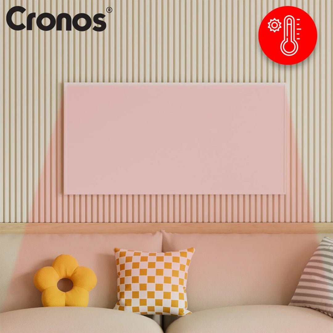 Cronos infracrveni grijač, 800 W, idealan za osobe s alergijama, mat površina, ultratank, ugrađeni termostat i daljinsko upravljanje putem telefona ili daljinskog upravljača, Carbon P800 TWP