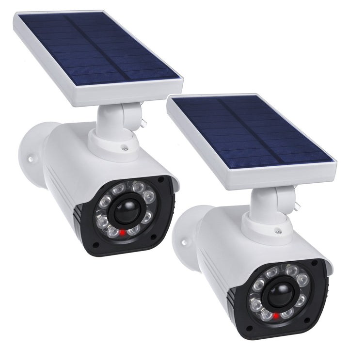 Solarna kamera lažnjak, trepćuća LED, senzor pokreta, LED rasvjeta, besplatna naljepnica, SOL1800S, 2 komada
