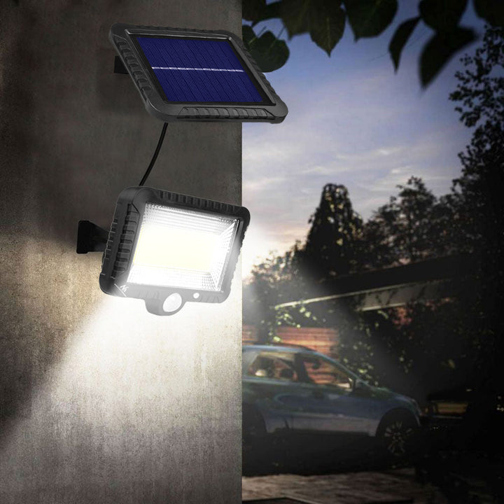Solarna LED reflektorska svjetiljka s Maclean senzorom pokreta, IP44, 5 W, 400 lm, 6000 K, litijska baterija 1300 mAh, 5,5 V DC MCE438, 2 komada