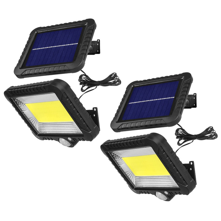 Solarna LED reflektorska svjetiljka s Maclean senzorom pokreta, IP44, 5 W, 400 lm, 6000 K, litijska baterija 1300 mAh, 5,5 V DC MCE438, 2 komada