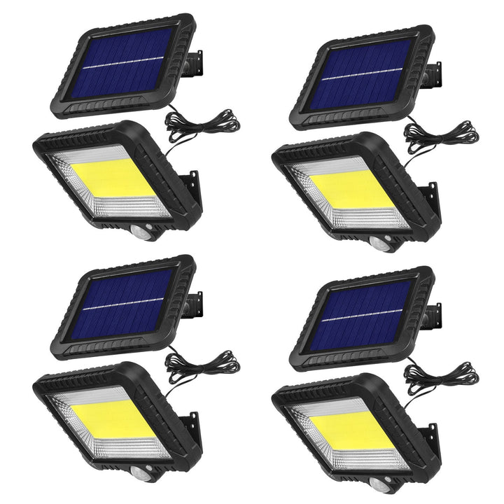 Solarna LED reflektorska svjetiljka s Maclean senzorom pokreta, IP44, 5 W, 400 lm, 6000 K, litijska baterija 1300 mAh, 5,5 V DC MCE438, 4 komada