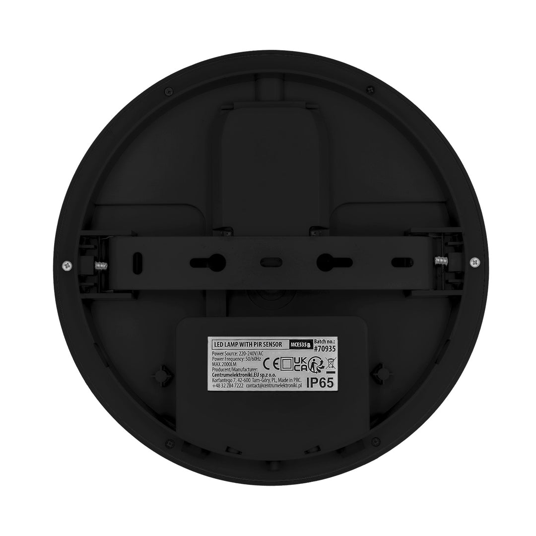 Maclean LED lampa s senzorom pokreta, PIR senzorom, crna, 10W/15W/18W, IP65, temperaturu boje podesivu na 3000/4000/6000K, MCE535 B