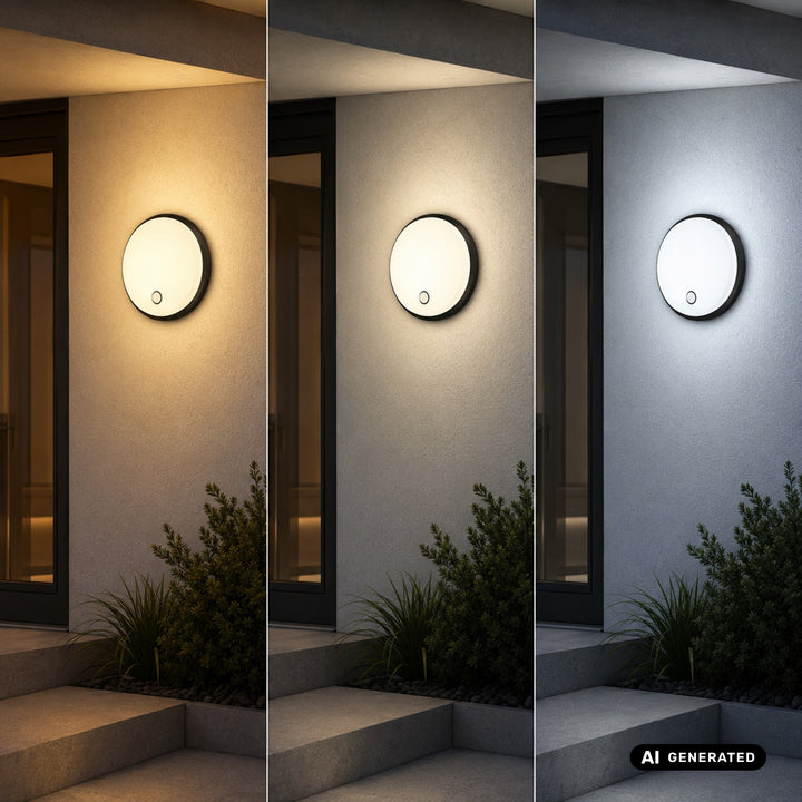 Maclean LED lampa s senzorom pokreta, PIR senzorom, crna, 10W/15W/18W, IP65, temperaturu boje podesivu na 3000/4000/6000K, MCE535 B