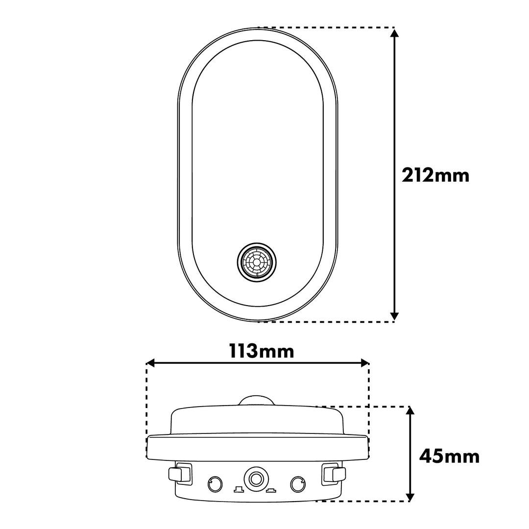 Maclean LED lampa s senzorom pokreta, PIR senzorom, bijela, 10W/15W/18W, IP65, temperaturu boje podesivu na 3000K/4000K/6000K, MCE534 W