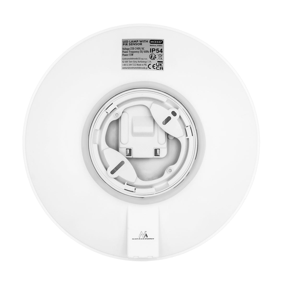 Stropna LED svjetiljka Maclean s PIR senzorom, 15 W, 1300 lm, IP54, 220–240 V~ 50/60 Hz, MCE537