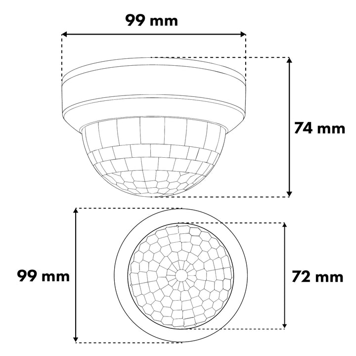 Maclean PIR detektor prisutnosti, površinski montiran, domet 10x40 m, 1000 W/2000 W, 220–240 V AC, 50/60 Hz, MCE823