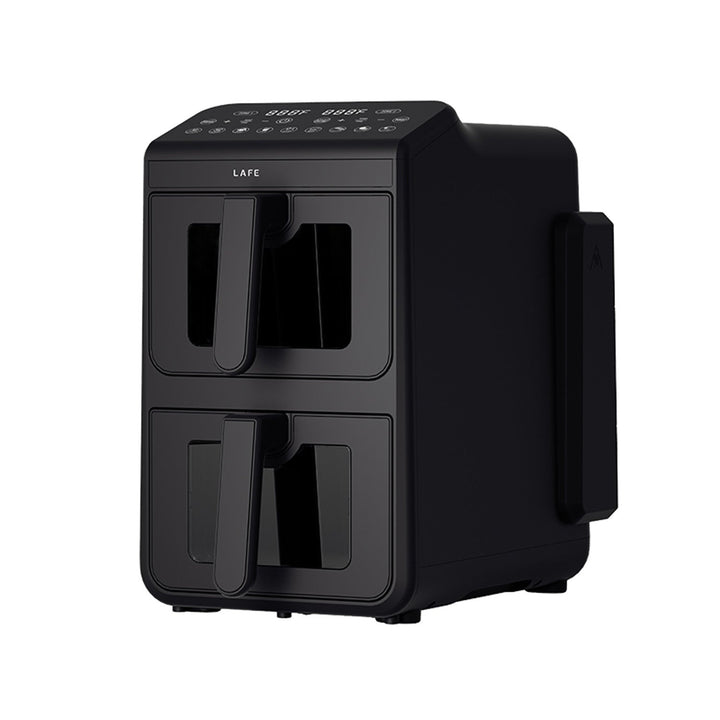 LAFE friteza bez ulja, zračna friteza, 2 komore, 5 L, 2460 W snage, LCD zaslon, Dual Fry