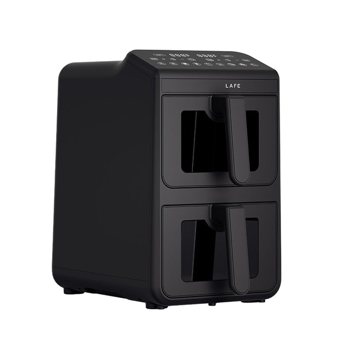 LAFE friteza bez ulja, zračna friteza, 2 komore, 5 L, 2460 W snage, LCD zaslon, Dual Fry