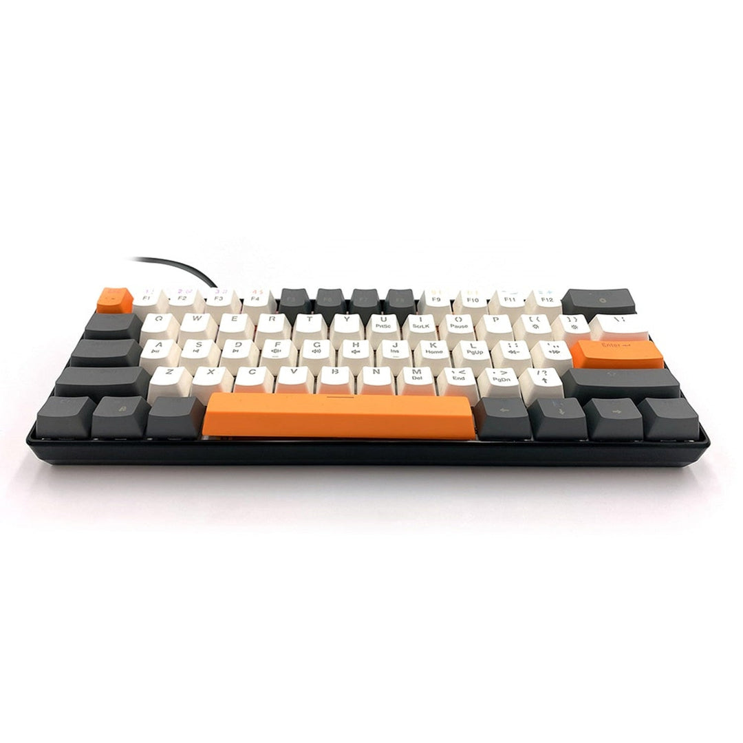 ZONE 61 - Kratka mehanička gaming tipkovnica, tihi crveni mehanički prekidači, bočno osvjetljenje, 61 tipka, USB-C, Mediatech