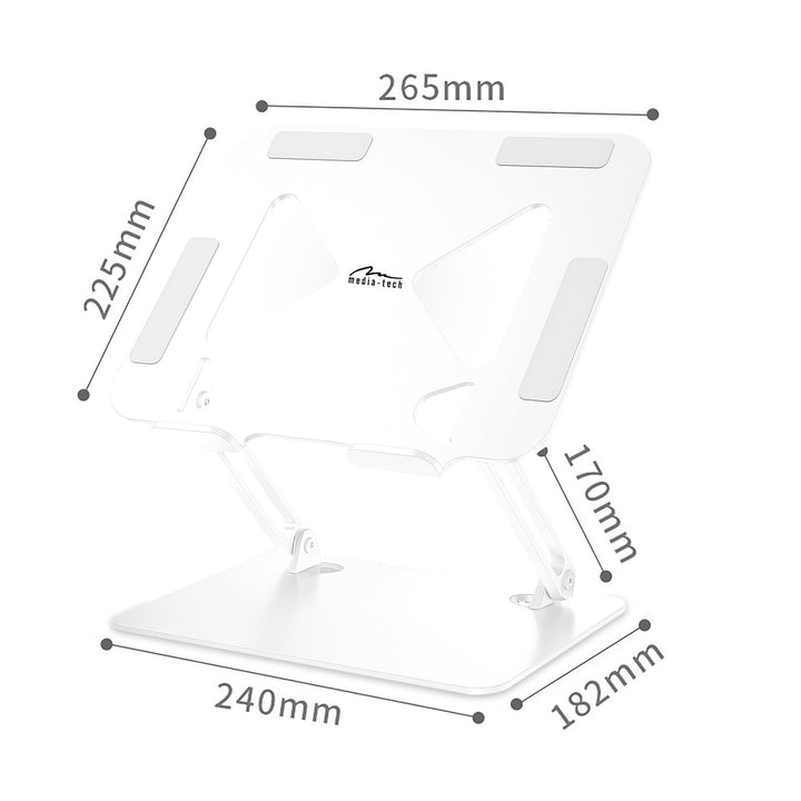 Podesivo, ergonomsko postolje za prijenosna računala od 10 do 17 inča LAPTOP STAND MT2661W, Mediatech