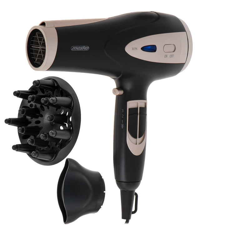 Mesko fen za kosu, funkcija ionizacije, difuzor, snaga 2200 W, crna, MS 2287