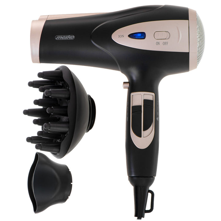 Mesko fen za kosu, funkcija ionizacije, difuzor, snaga 2200 W, crna, MS 2287