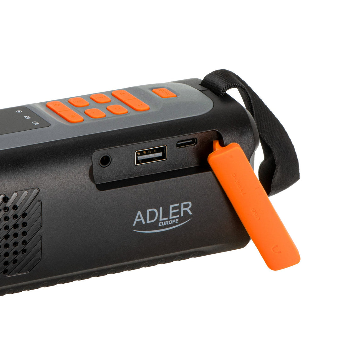 Adler radio za hitne slučajeve sa solarnim panelom, ručnom kurblom i power bankom, Bluetooth 5.0, 4W LED lampa, 4500 mAh, AD 1920