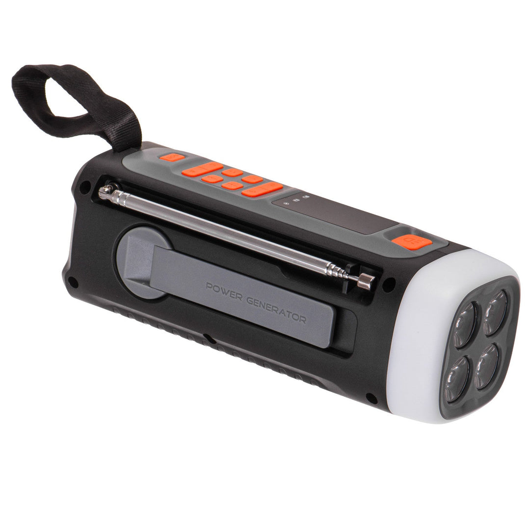 Adler radio za hitne slučajeve sa solarnim panelom, ručnom kurblom i power bankom, Bluetooth 5.0, 4W LED lampa, 4500 mAh, AD 1920