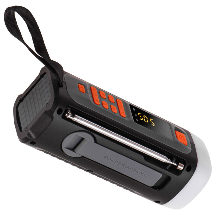 Adler radio za hitne slučajeve sa solarnim panelom, ručnom kurblom i power bankom, Bluetooth 5.0, 4W LED lampa, 4500 mAh, AD 1920