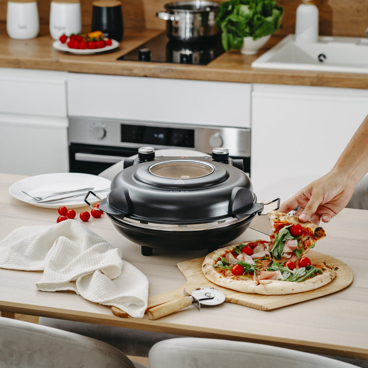 Adler pizza peć, kontrola temperature do 400 °C, keramička pločica, dva grijaća elementa, AD 6314
