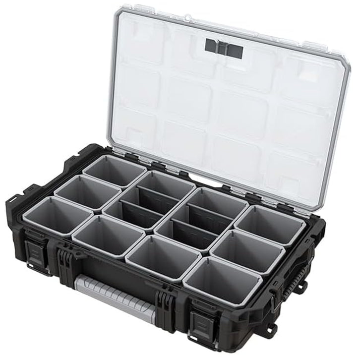 Keter ROC Pro Gear 1.0 organizator alata, kapacitet preko 13 litara, prozirni i izdržljivi poklopac, brtva otporna na prašinu i vodu, metalne kopče, 257190
