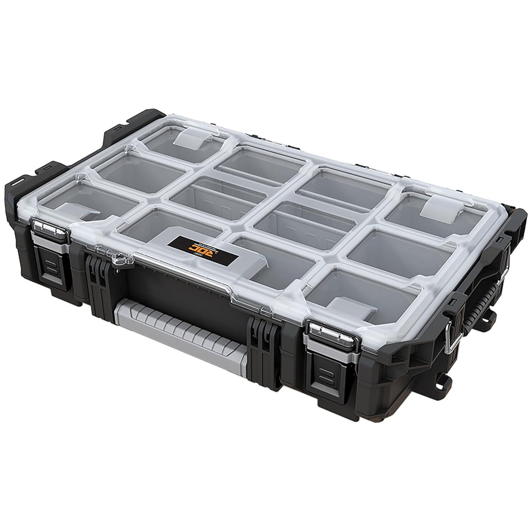 Keter ROC Pro Gear 1.0 organizator alata, kapacitet preko 13 litara, prozirni i izdržljivi poklopac, brtva otporna na prašinu i vodu, metalne kopče, 257190
