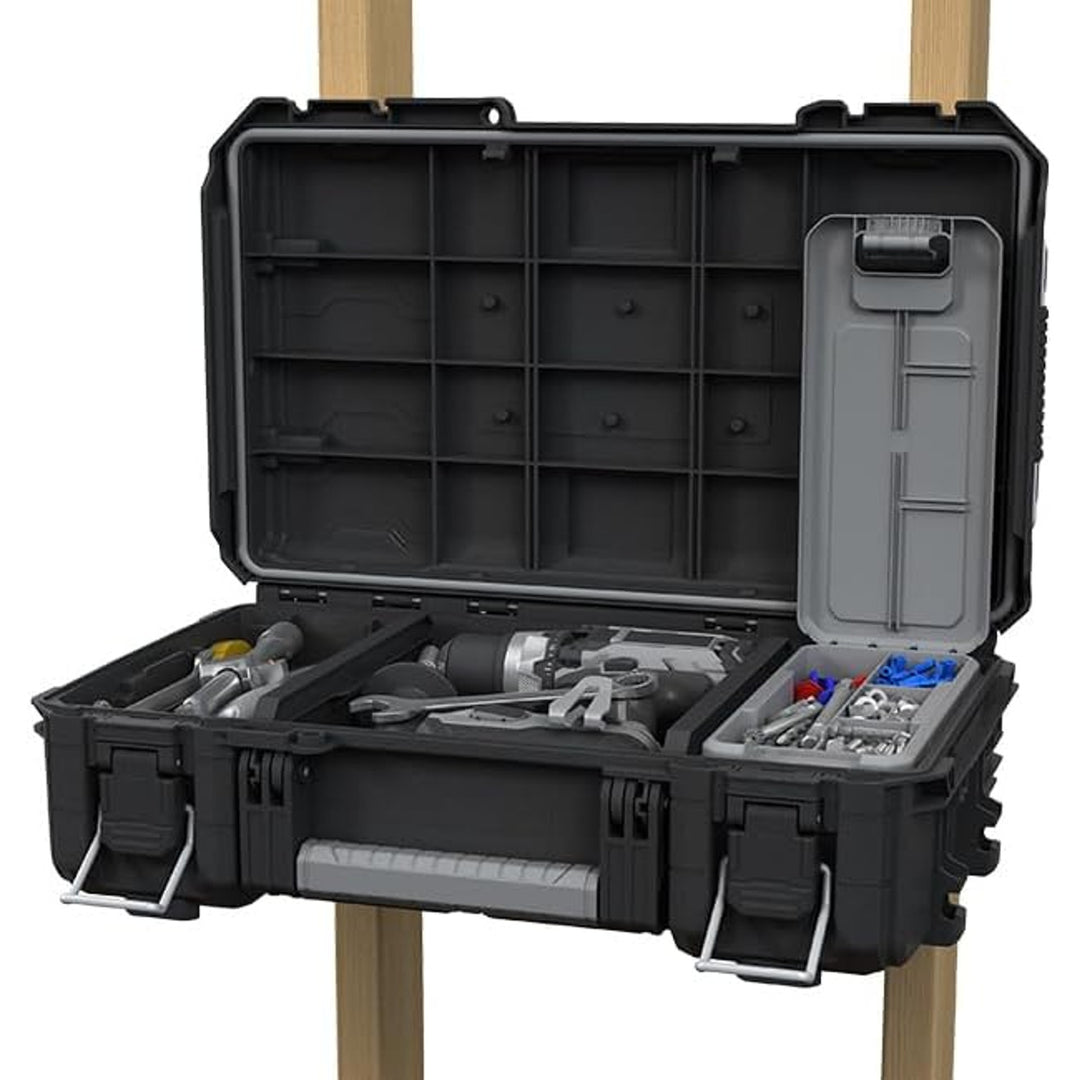 Keter ROC Pro Gear 2.0 kutija za alate, nosivost 36 kg, utor za lokot, brtva otporna na prašinu i vodu, uključuje organizator s poklopcem, moguće zidno montiranje, 256979