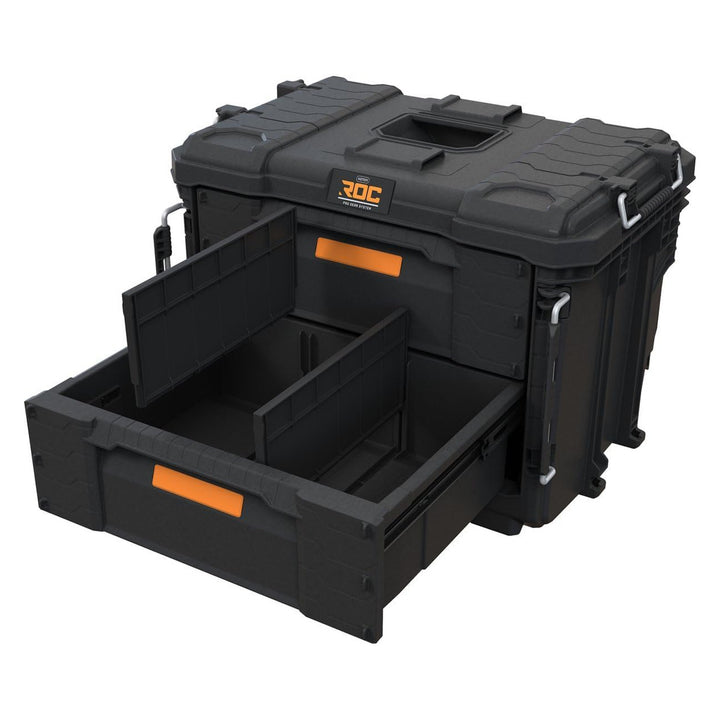Keter ROC Pro Gear 2.0 XL kutija za alate, s dva ladica, s uključenim pregradama, utorom za lokot, prednjim kopčama, 259841
