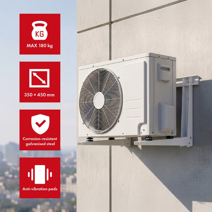 Nosilj / držač za Maclean klima-uređaj / toplinsku pumpu, dimenzije 780x350x450 mm, pocinčani čelik, do 180 kg, MC-146