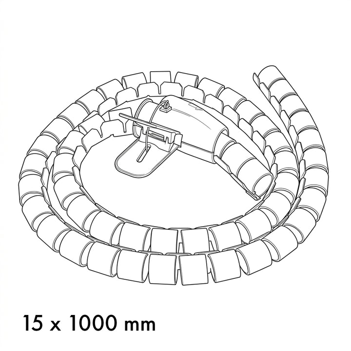 Maclean organizator/navlaka za kabel, 15 mm x 1.000 mm, crna, MCTV-898 B