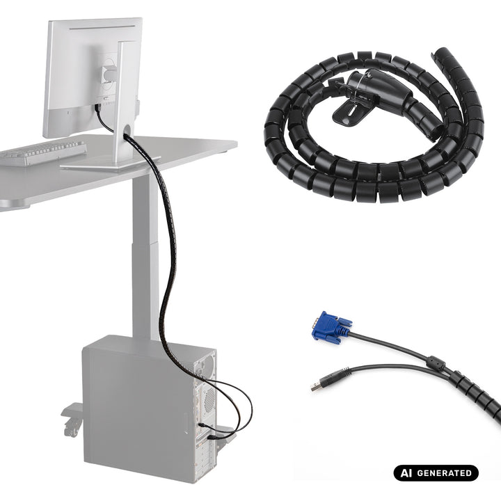 Maclean organizator/navlaka za kabel, 15 mm x 1.000 mm, crna, MCTV-898 B