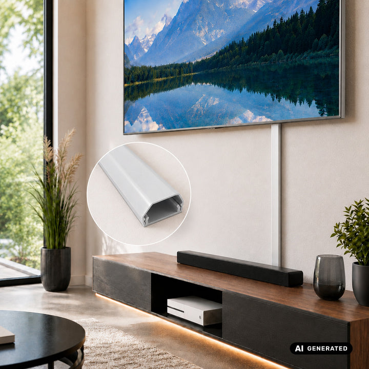 Maclean aluminijska traka za pokrivanje kabela, 33x18x750 mm, bijela, MCTV-897 W