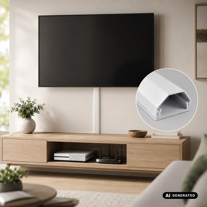 Maclean aluminijska traka za pokrivanje kabela, 33x18x750 mm, bijela, MCTV-897 W