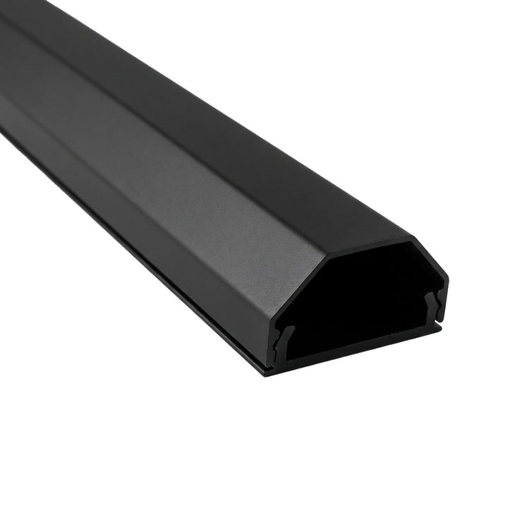 Maclean aluminijska traka za pokrivanje kabela, 33x18x750 mm, crna, MCTV-897 B