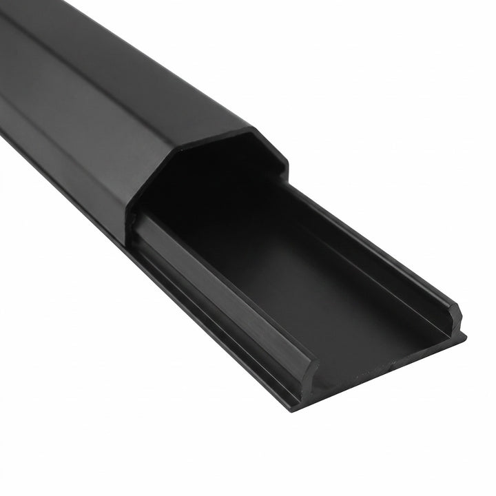 Maclean aluminijska traka za pokrivanje kabela, 33x18x750 mm, crna, MCTV-897 B