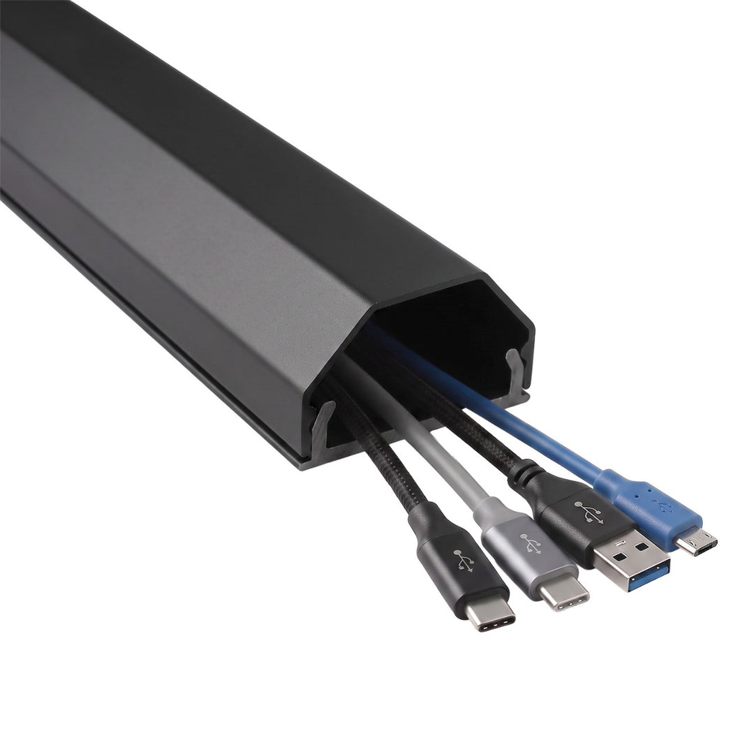 Maclean aluminijska traka za pokrivanje kabela, 33x18x750 mm, crna, MCTV-897 B