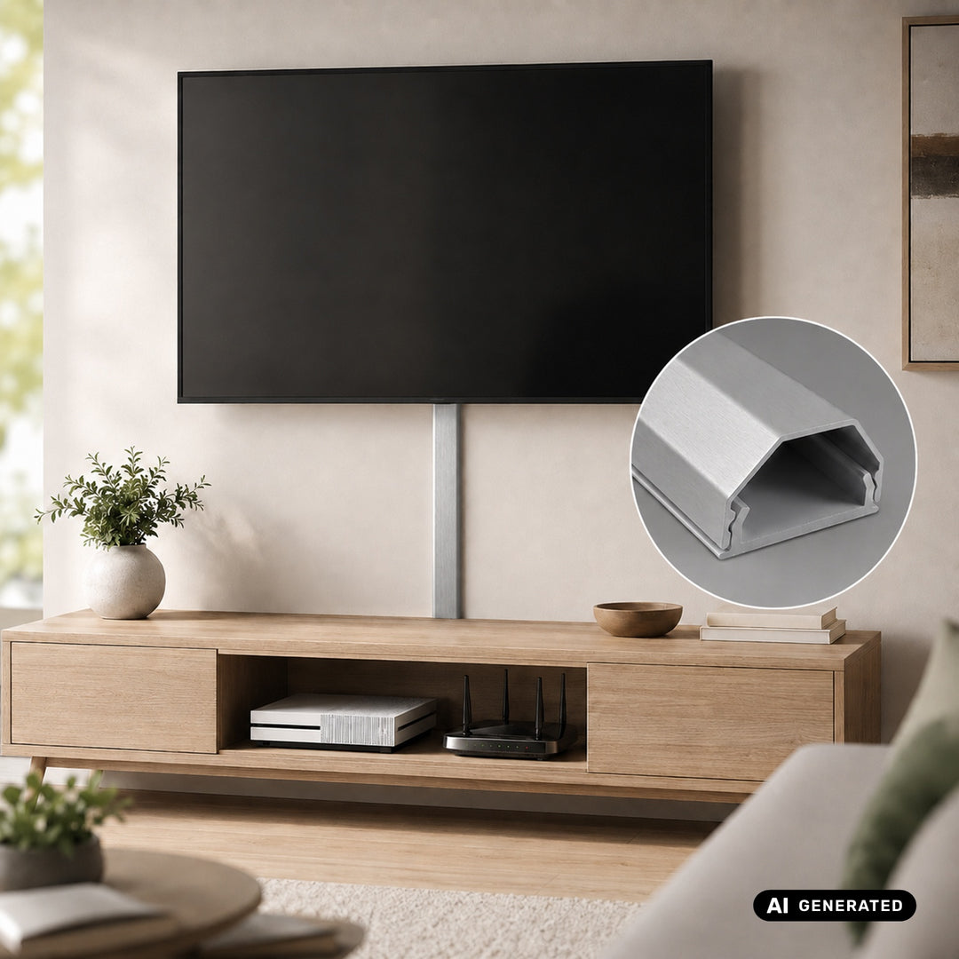 Maclean aluminijska traka za pokrivanje kabela, 33x18x750 mm, srebrna, MCTV-897 S
