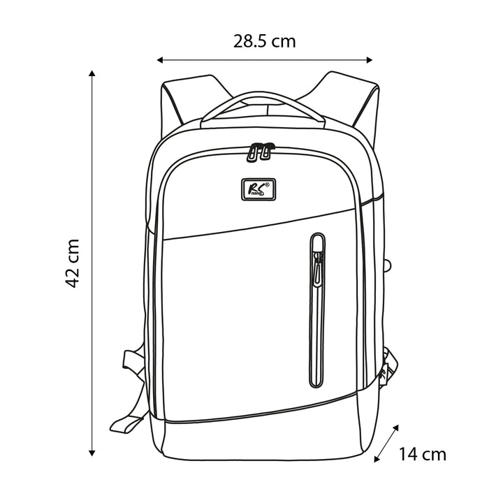 NanoRS ruksak za prijenosno računalo, 15,6", crni, 42x28,5x14, vodootporan RS204 B
