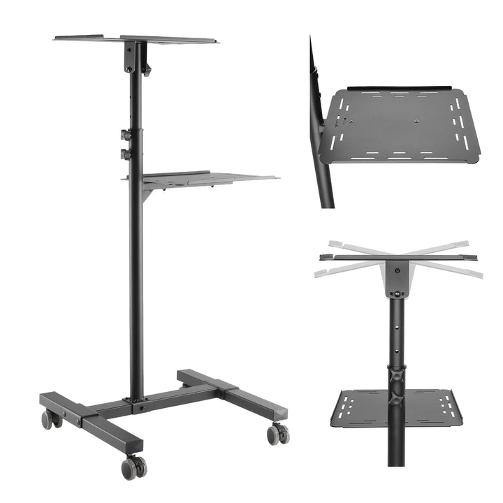 Maclean podesivi čelični stalak za projektor/laptop, max. 10 kg, MC-207