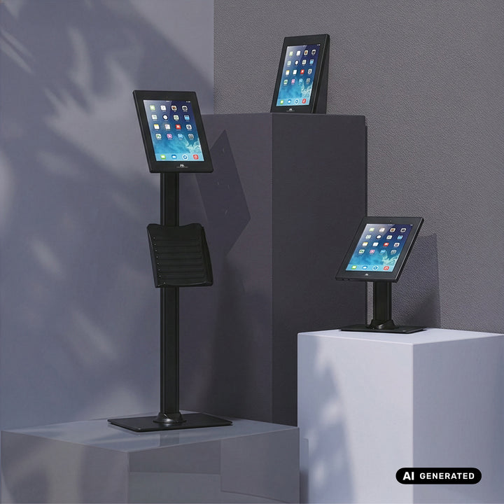 Držač za oglašavanje tableta Maclean, s mehanizmom zaključavanja, 12,4"–13", iPad Air/Pro, Samsung Tab S10+/S9+/S8+/S7+, 257x350x22 mm, MC-950 B