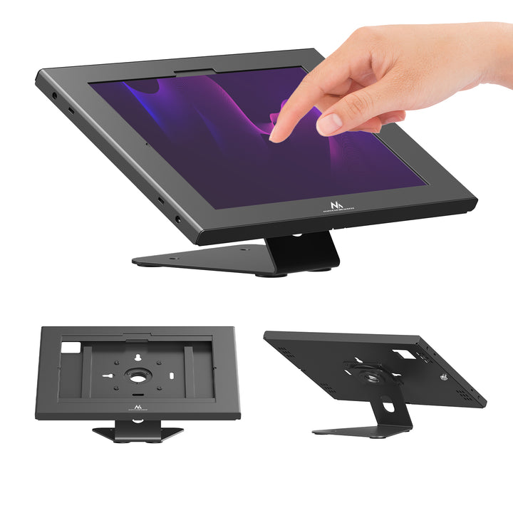 Držač za reklamne tablete Maclean, s mehanizmom zaključavanja, 12,4"-13", iPad Air/Pro, Samsung Tab S10+/S9+/S8+/S7+, 257x350x22 mm, MC-956 B