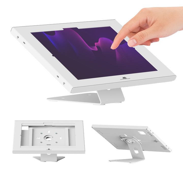 Držač za oglašavanje tableta Maclean, s mehanizmom zaključavanja, 12,4"–13", iPad Air/Pro, Samsung Tab S10+/S9+/S8+/S7+, 257x350x22 mm, MC-956 W